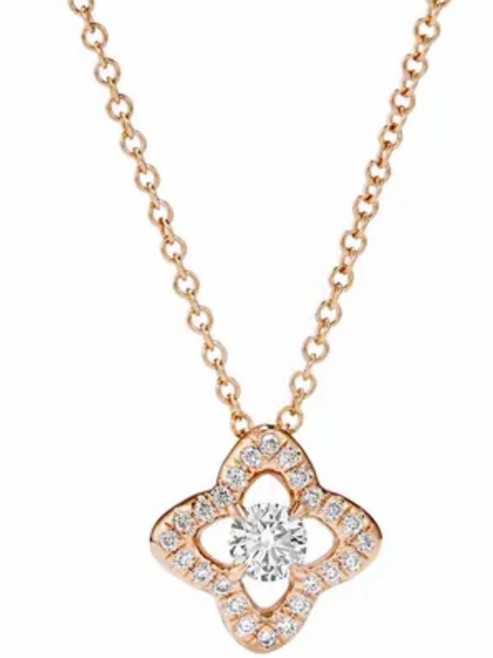 David Yurman Rose Gold 5mm Venetian Quatrefoil Necklace 16-18in adjustable